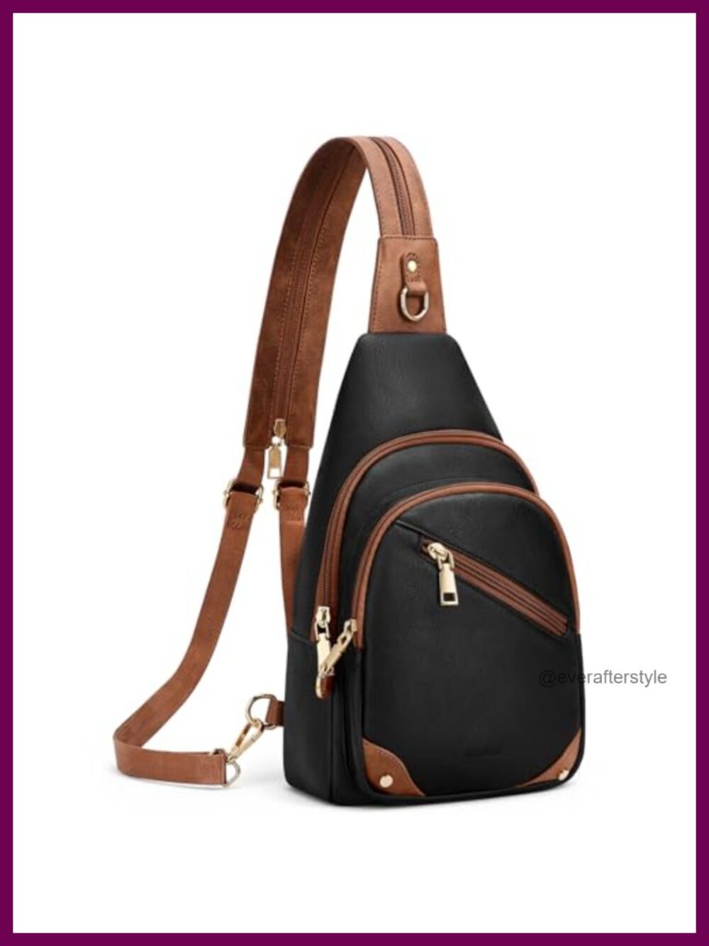 Anti Theft Sling Bag Convertible Crossbody Small Backpack Faux Leather Travel